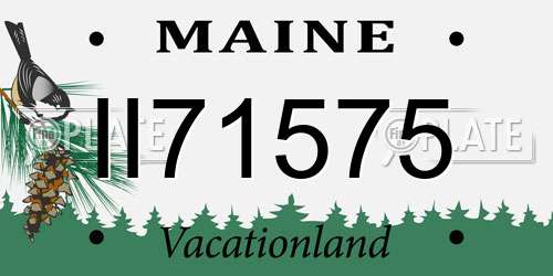 II71575 Maine License Plate