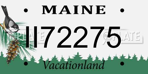 II72275 Maine License Plate
