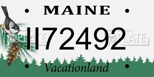 II72492 Maine License Plate
