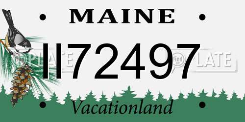 II72497 Maine License Plate