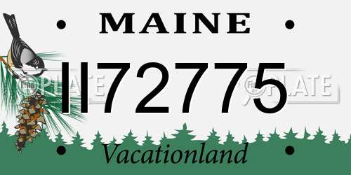 II72775 Maine License Plate