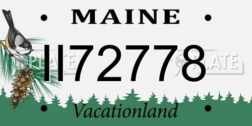 II72778 Maine License Plate
