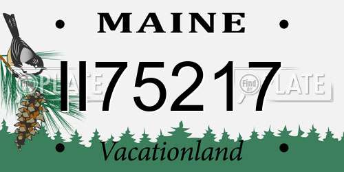 II75217 Maine License Plate