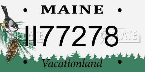 II77278 Maine License Plate