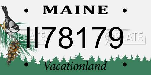 II78179 Maine License Plate