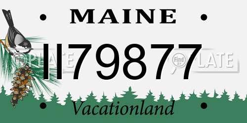 II79877 Maine License Plate
