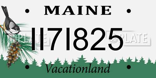 II7I825 Maine License Plate