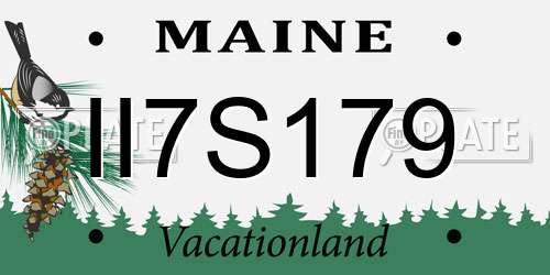II7S179 Maine License Plate