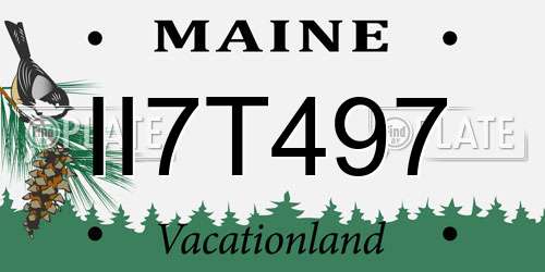 II7T497 Maine License Plate