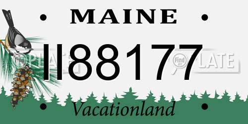 II88177 Maine License Plate