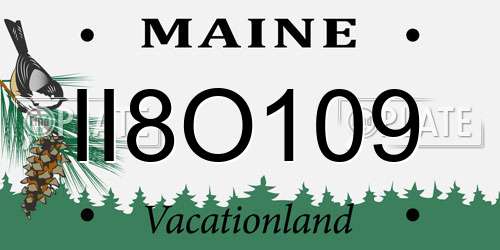 II8O109 Maine License Plate