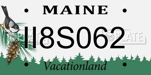 II8S062 Maine License Plate