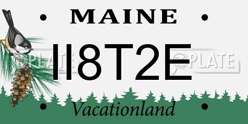 II8T2E Maine License Plate