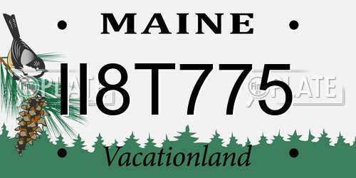 II8T775 Maine License Plate
