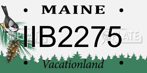IIB2275 Maine License Plate