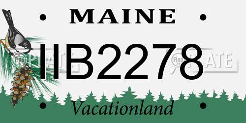 IIB2278 Maine License Plate