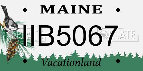 IIB5067 Maine License Plate