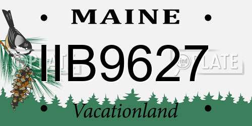 IIB9627 Maine License Plate