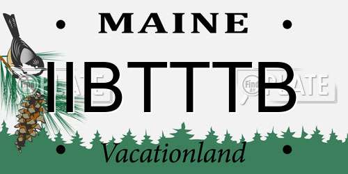 IIBTTTB Maine License Plate