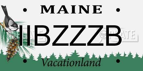 IIBZZZB Maine License Plate