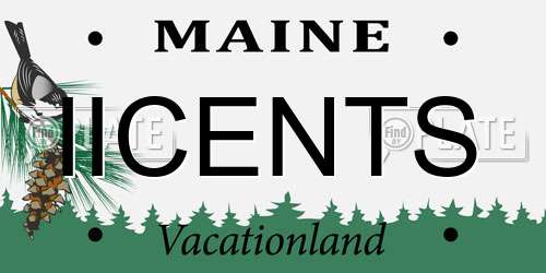 IICENTS Maine License Plate