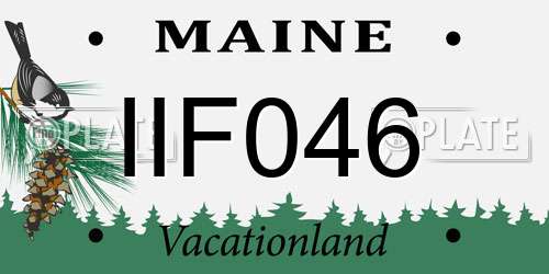 IIF046 Maine License Plate