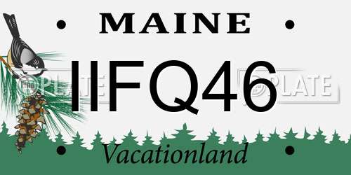 IIFQ46 Maine License Plate