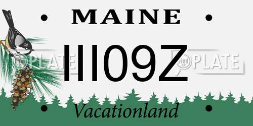 III09Z Maine License Plate