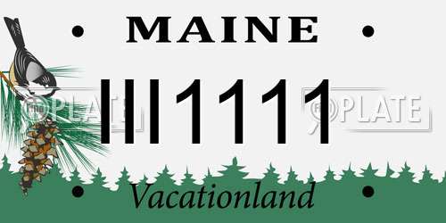 III1111 Maine License Plate