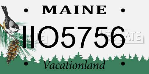 IIO5756 Maine License Plate