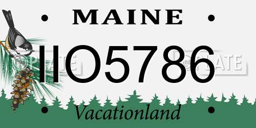 IIO5786 Maine License Plate