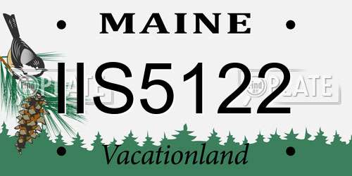 IIS5122 Maine License Plate