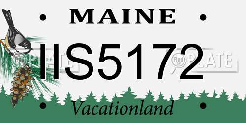 IIS5172 Maine License Plate