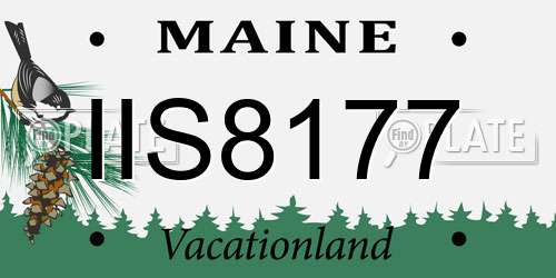 IIS8177 Maine License Plate