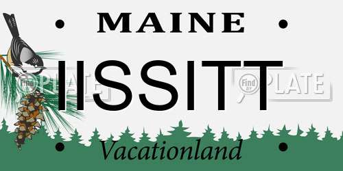 IISSITT Maine License Plate