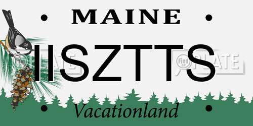 IISZTTS Maine License Plate