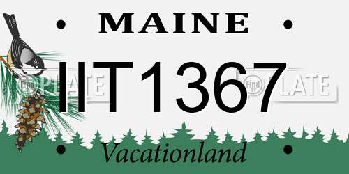 IIT1367 Maine License Plate
