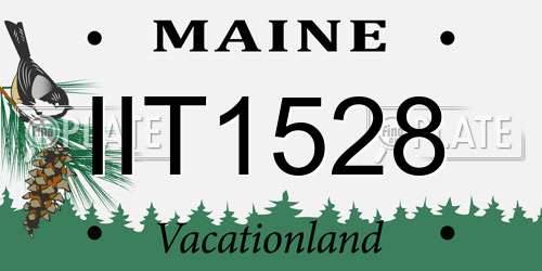IIT1528 Maine License Plate
