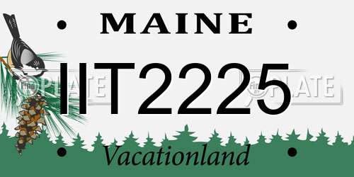 IIT2225 Maine License Plate