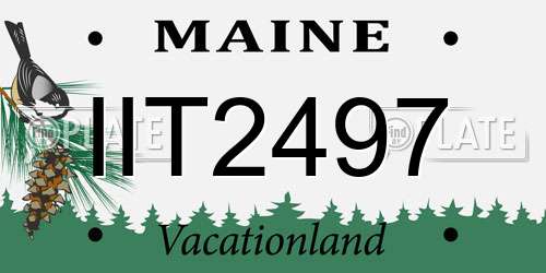 IIT2497 Maine License Plate