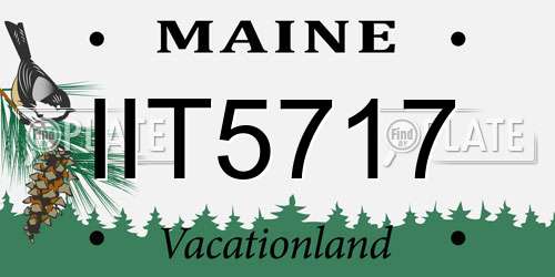 IIT5717 Maine License Plate