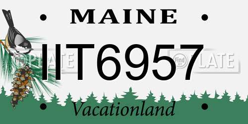 IIT6957 Maine License Plate