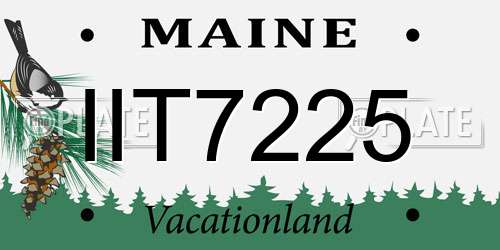 IIT7225 Maine License Plate