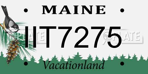 IIT7275 Maine License Plate