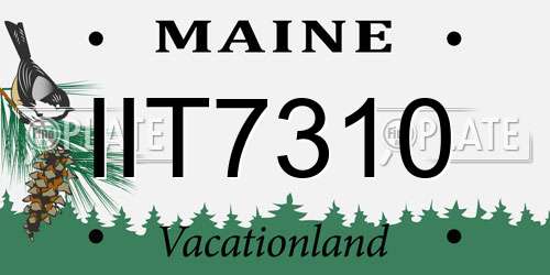 IIT7310 Maine License Plate