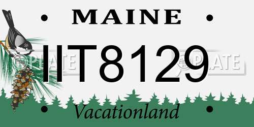 IIT8129 Maine License Plate