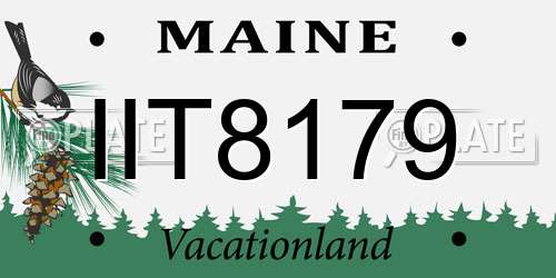 IIT8179 Maine License Plate