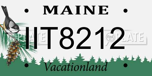 IIT8212 Maine License Plate
