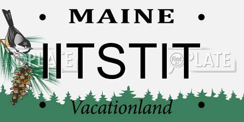 IITSTIT Maine License Plate