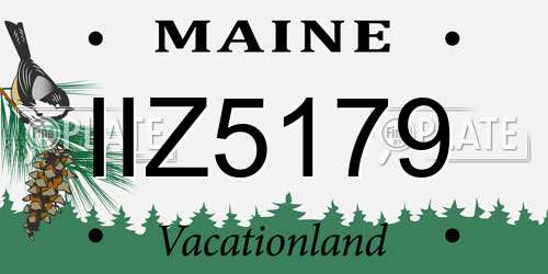IIZ5179 Maine License Plate